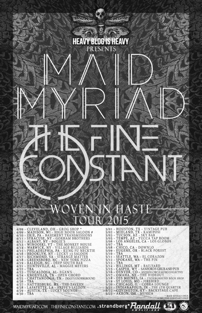 Maid Myriad - Woven In Haste U.S. Tour - Poster - 2015