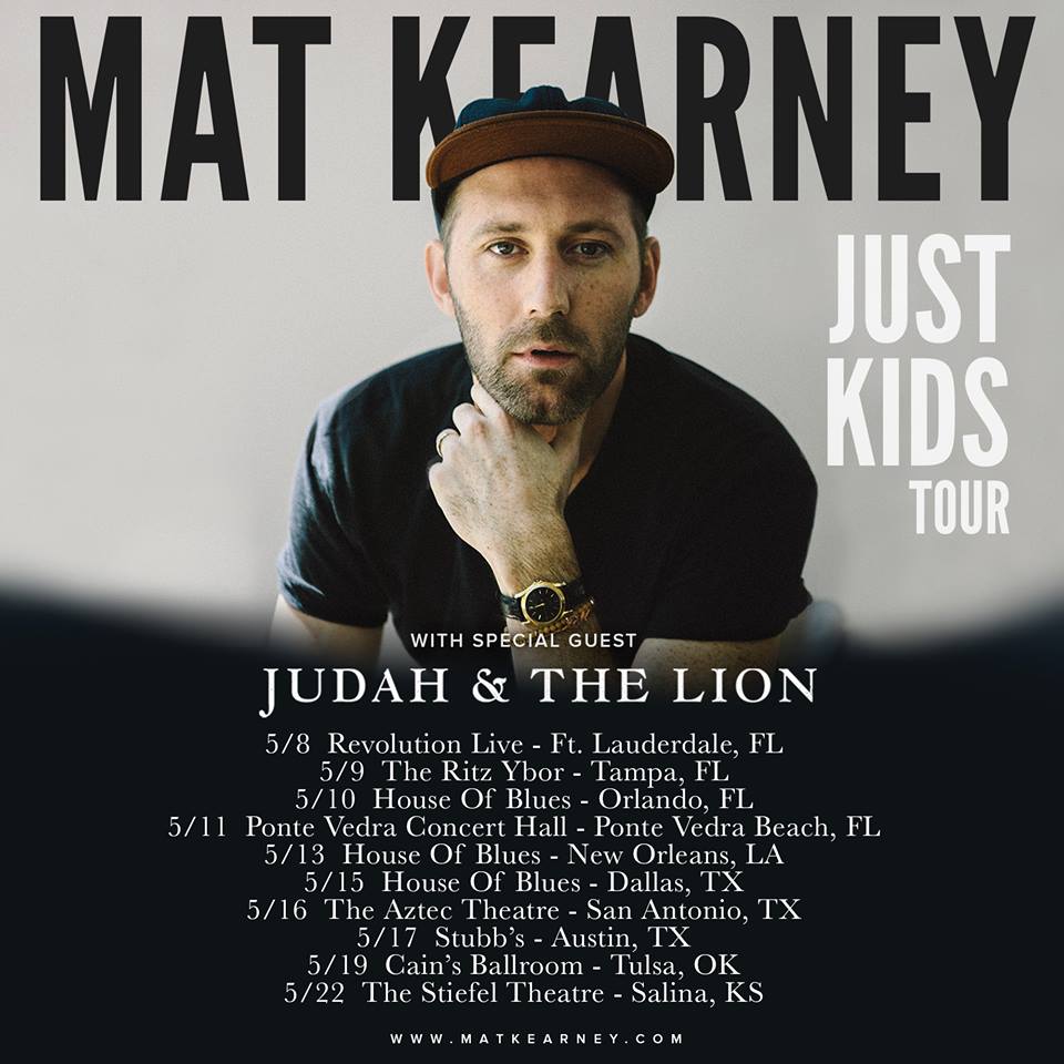 Mat Kearney - Just Kids Tour Second Leg - poster