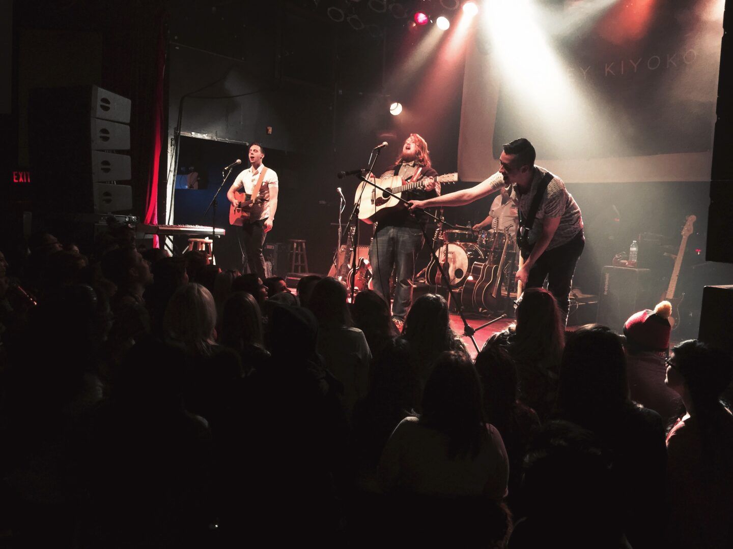 Nick encourages the crowd to sing along in Toronto.