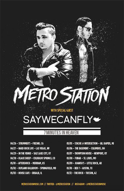 Metro Station - U.S. Spring 2015 Tour - poster