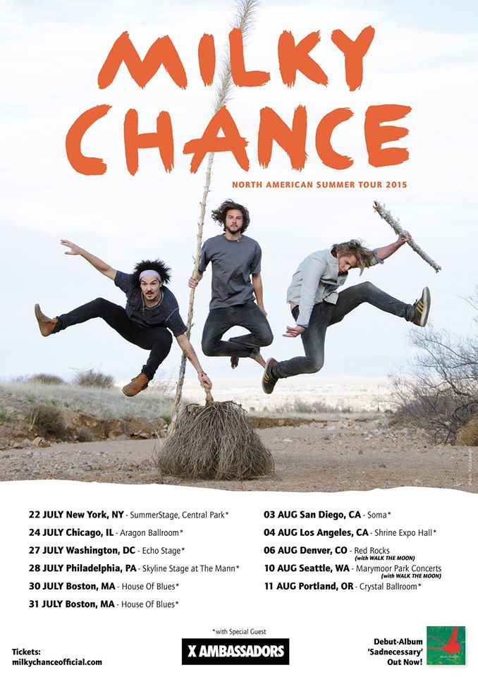 Milky Chance - North American Summer Tour 2015 - poster