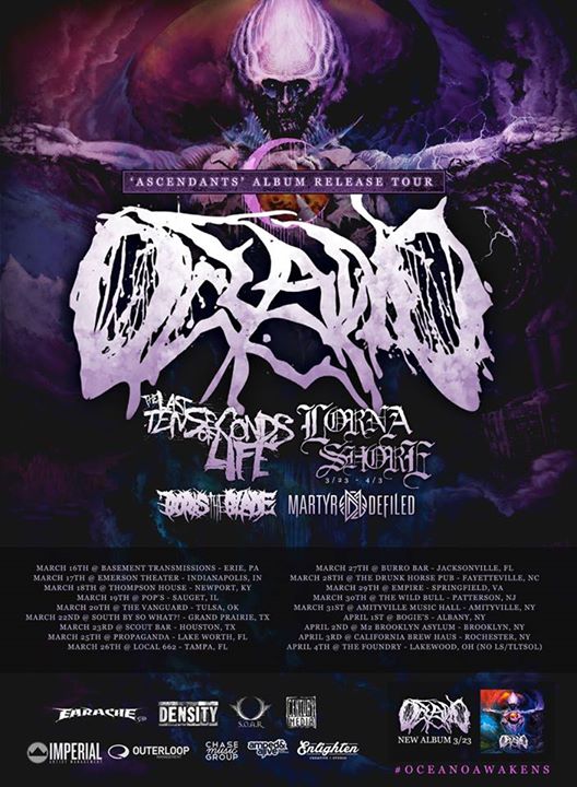 Oceano - ASCENDANTS Album Release Tour - Poster - 2015