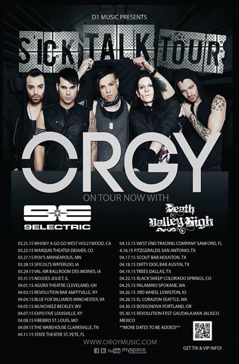 Orgy - Sick Talk Tour - Poster - 2015
