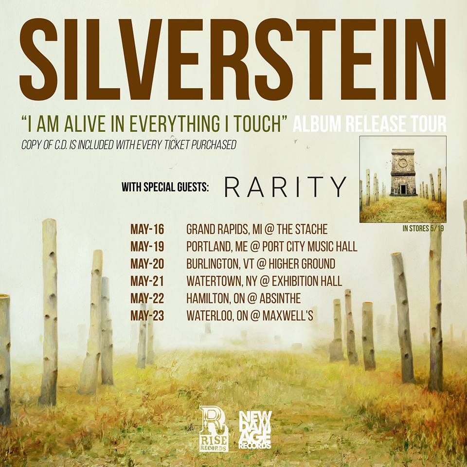 Silverstein - I Am Alive In Everything I Touch Album Release Tour - poster