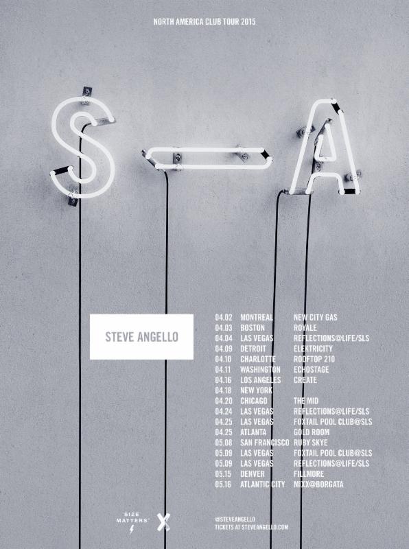 Steve Angello - North American Club Tour 2015 - poster