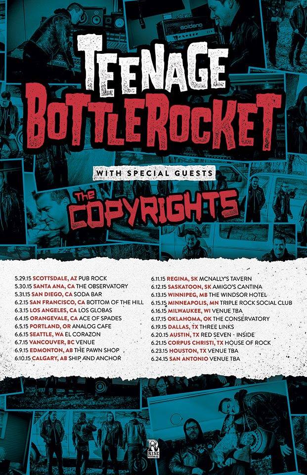 Teenage Bottlerocket - North American Summer Tour 2015 - poster