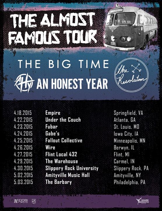 The Big Time - The Almost Famous U.S. Tour - Poster - 2015