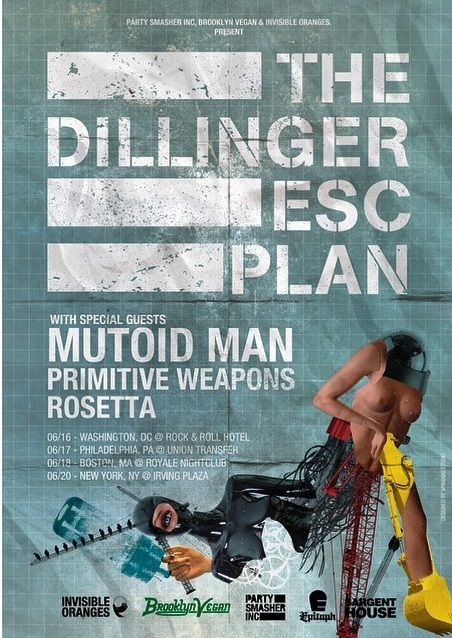 The Dillinger Escape Plan - East Coast Tour - Poster - 2015