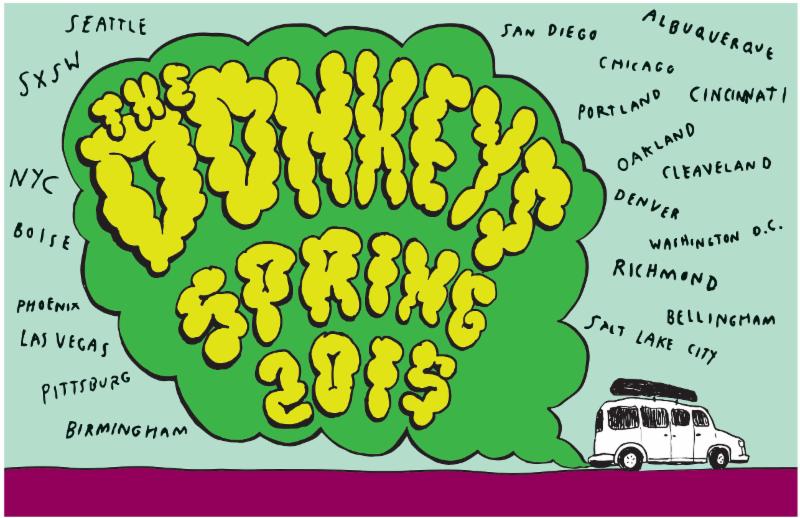 The Donkeys - Spring U.S. Tour 2015 - poster