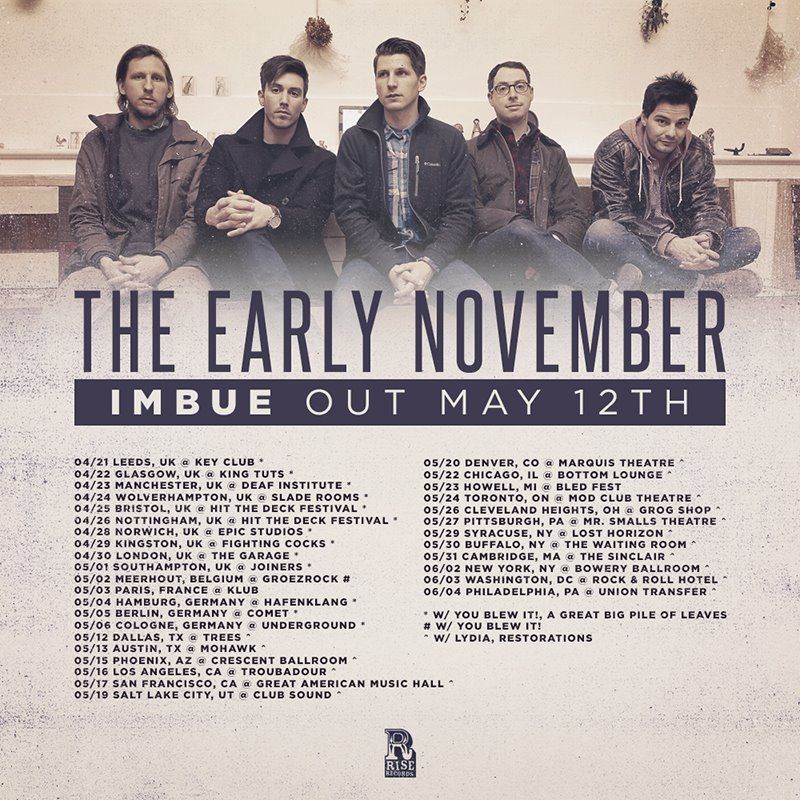 The Early November - spring 2015 tour - poster