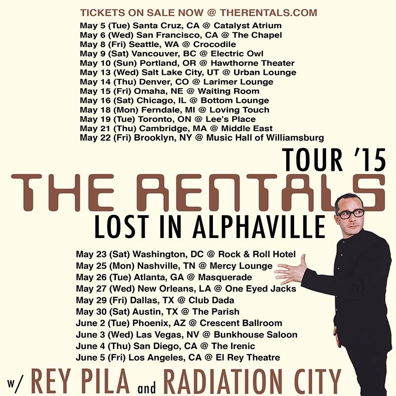 The Rentals - Lost In Alphaville Tour - Poster - 2015
