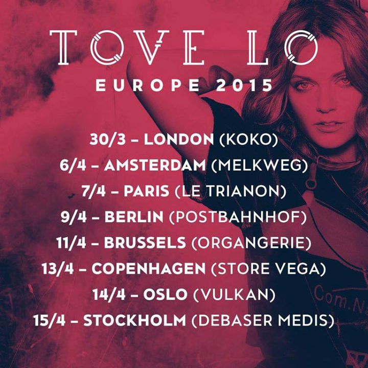 Tove Lo - European 2015 Tour - poster