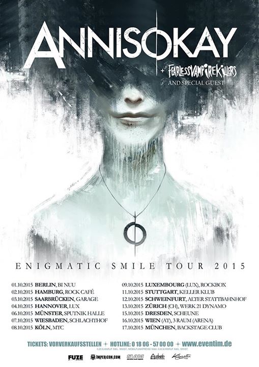 Annisokay- Anigmatic Smile Tour 2015