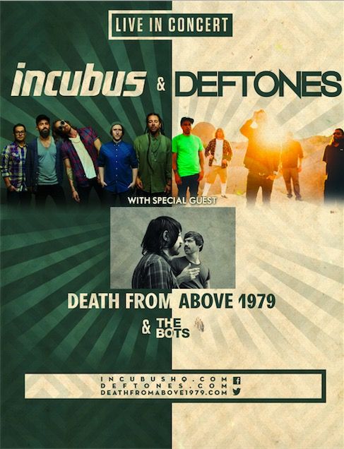 Deftones - Incubus Co-headlining Summer Tour - poster