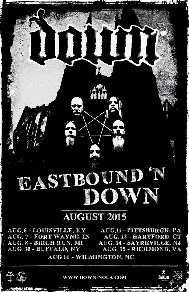 Down - Eastbound N' Down Tour - poster