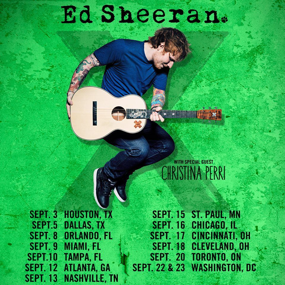 Ed Sheeran - North American Fall Tour with Christina Perri - poster