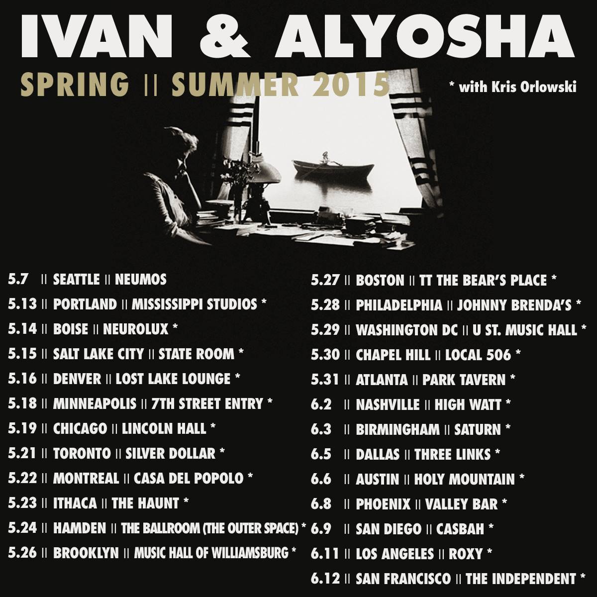 Ivan & Alyosha - 2015 Tour Poster