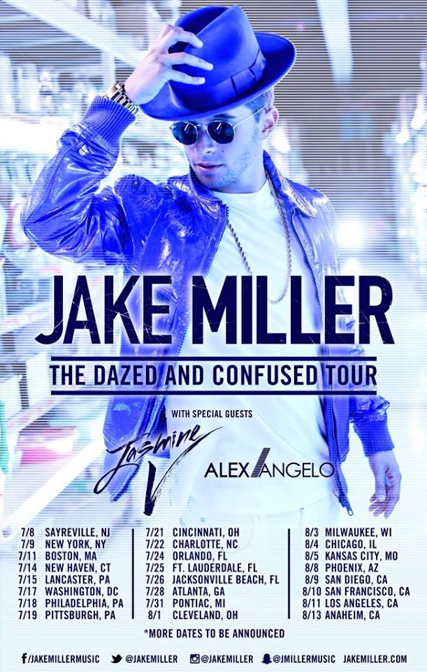 Jake Miller - Dazed and Confused Tour 2015 - poster