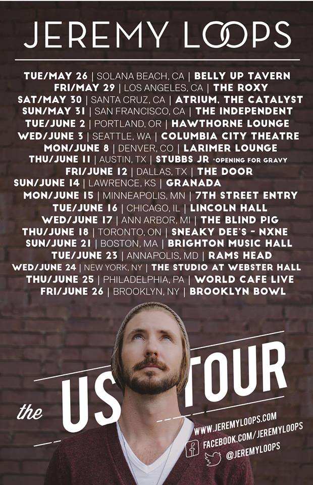 Jeremy Loops - U.S. Summer 2015 Tour - poster