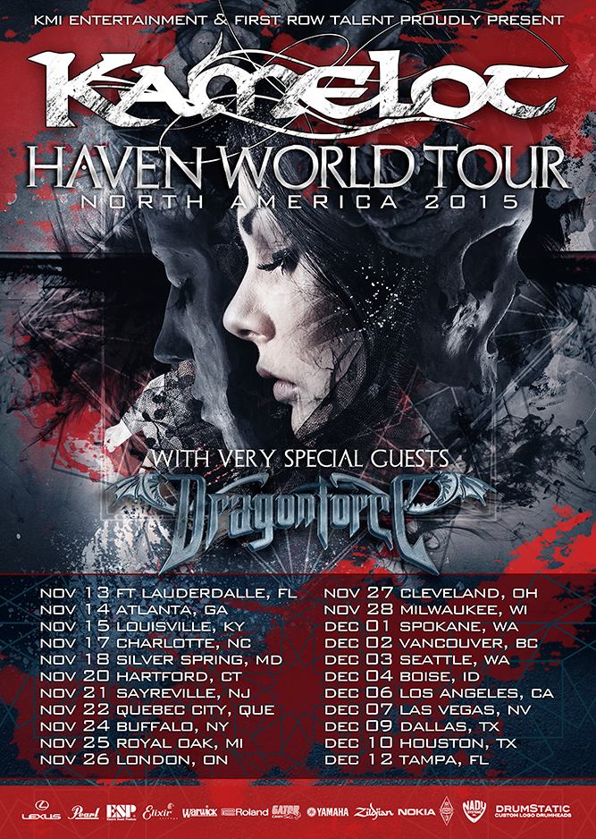 Kamelot - North American Fall Tour 2015 - poster
