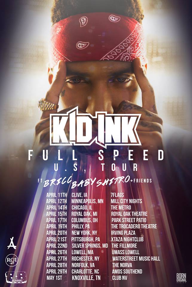 Kid Ink - Full Speed U.S. Tour - poster