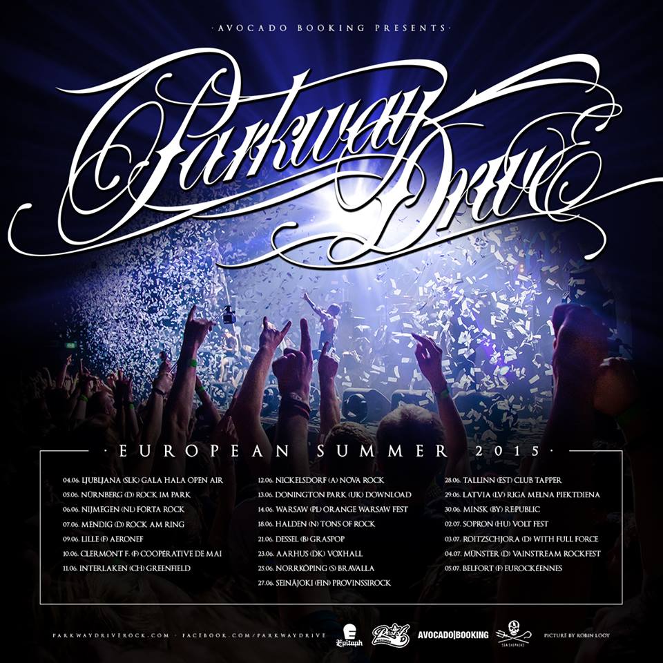 Parkway Drive - European Summer Tour - Poster - 2015