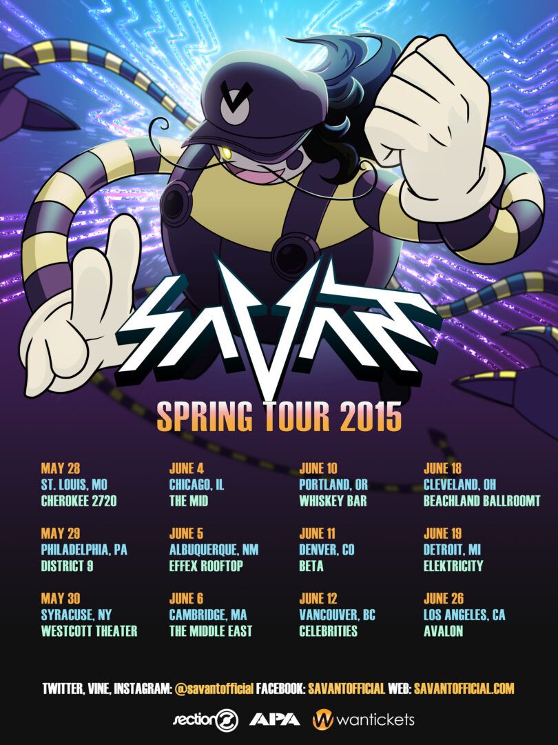Savant - North American Spring Tour 2015 - poster