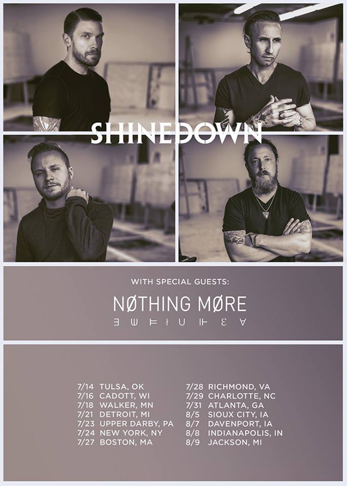 Shinedown - Summer U.S. Tour 2015 - poster