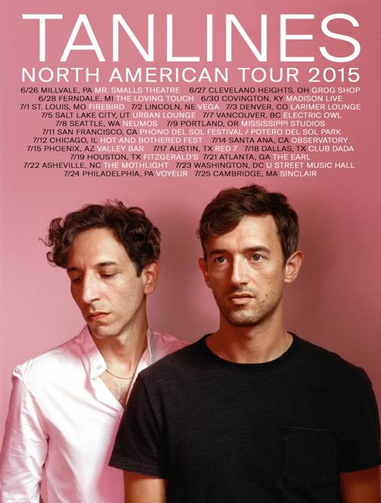 Tanlines - North American Summer 2015 Tour - poster