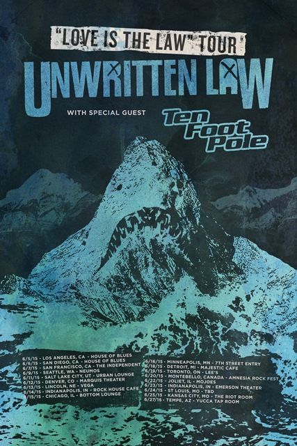 Unwritten Law - Love Is The Law Tour - poster
