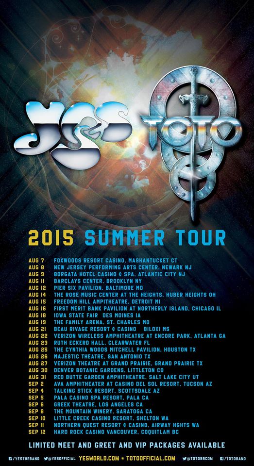 YES - Coheadlining Summer Tour With Toto - poster