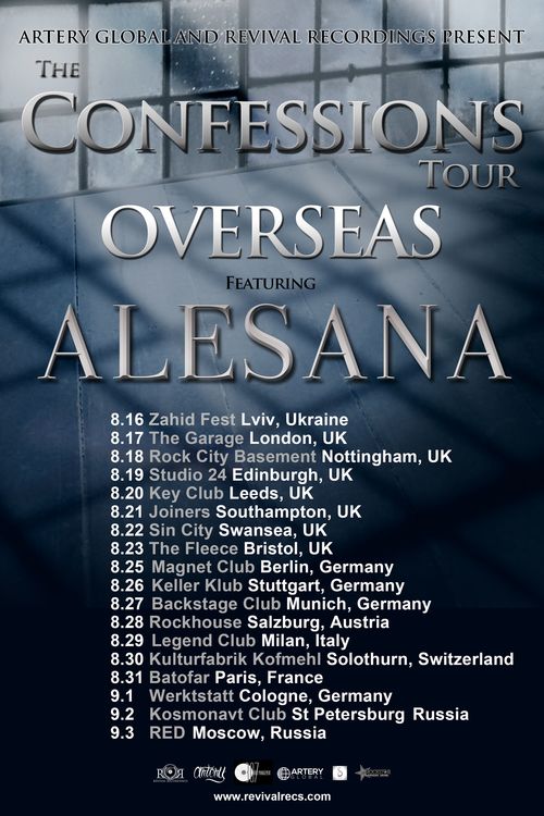 Alesana - The Confessions Tour Overseas - poster