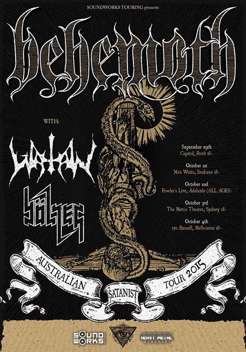 Behemoth - Australian Satanist Tour - poster