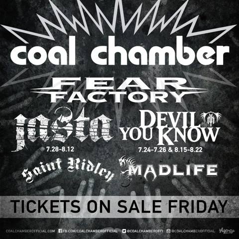 Coal Chamber - U.S. Summer Tour 2015 - poster