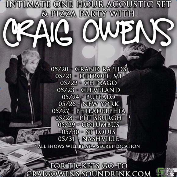 Craig Owens - Solo Acoustic Tour 2015 - poster
