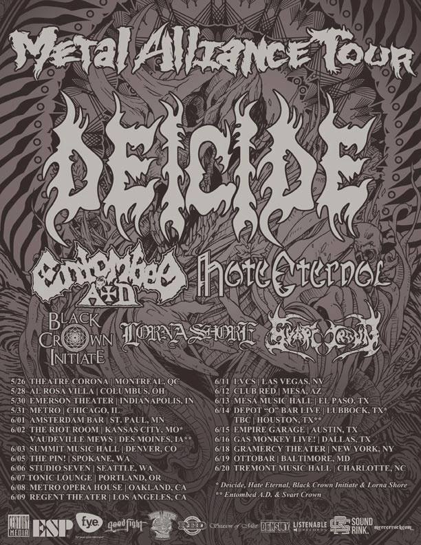 Deicide - Metal Alliance Tour - poster