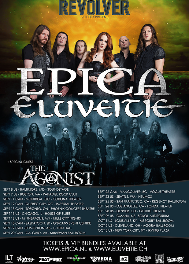 Epica - Coheadlining North American Tour With Eluveitie - poster