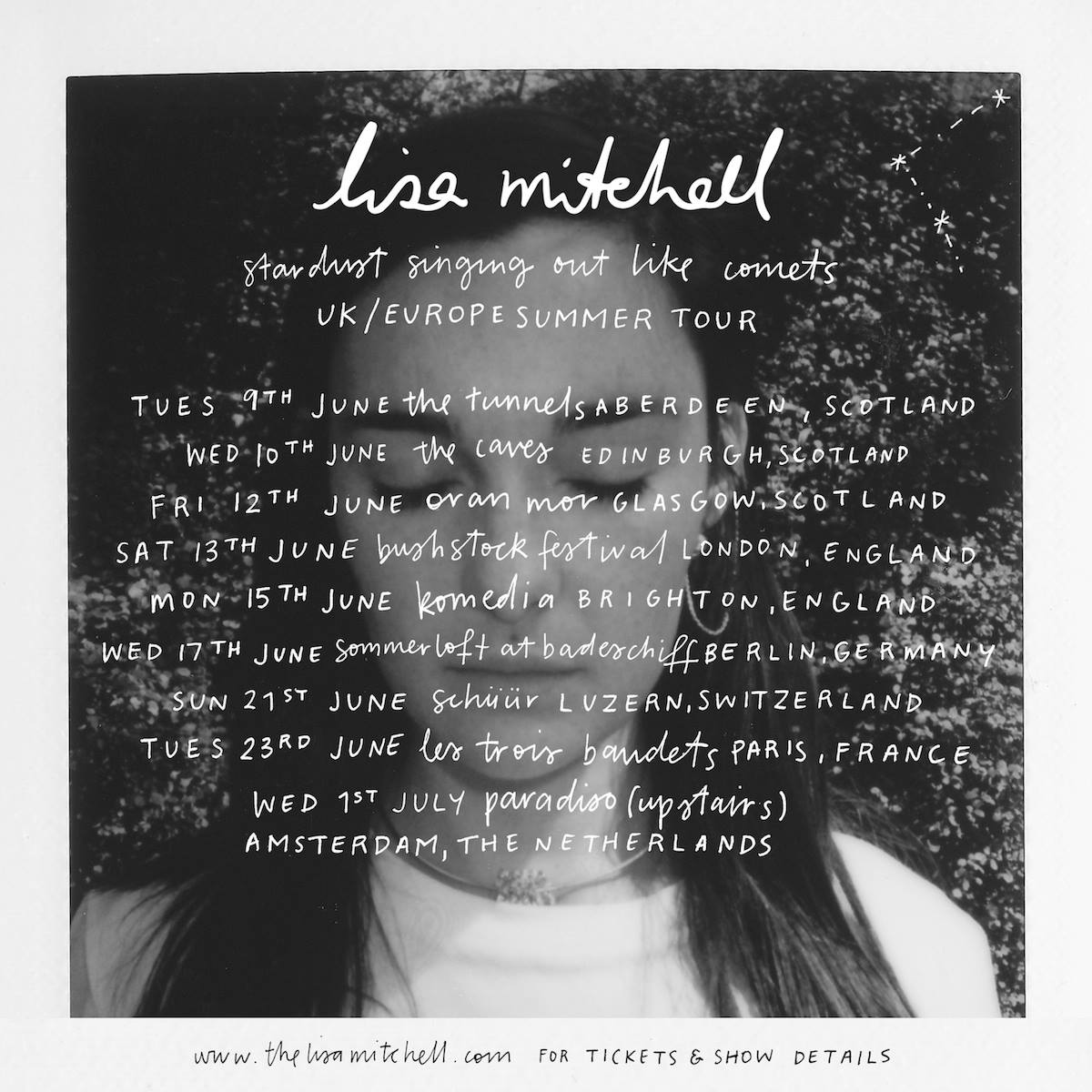 Lisa Mitchell - 2015 Tour Poster