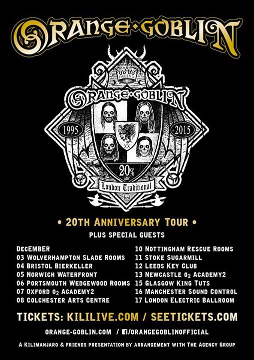 Orange Goblin - 20th Annoiversary Tour 2015 - poster