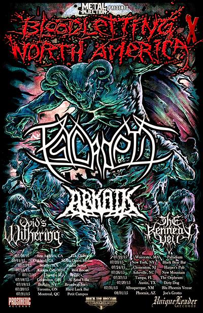 Psycroptic - Bloodletting North America Tour - poster