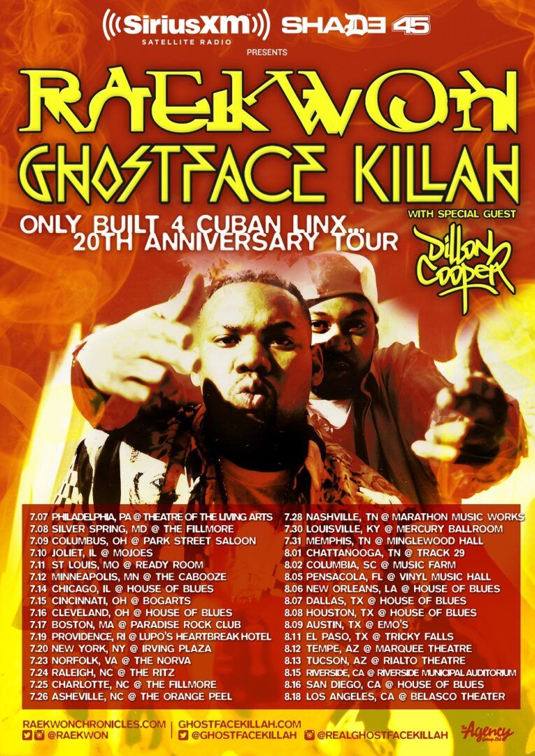 Raekwon and Ghostface Killah - Only Built 4 Cuban Linx 20th Anniversary Tour - contest image 1