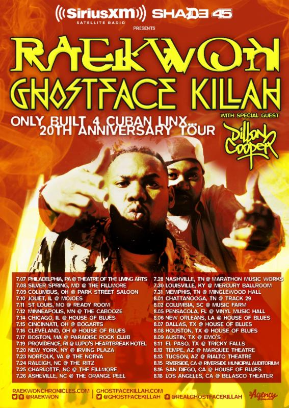 Raekwon - Only Built 4 Cuban Linx...20th Anniversary Tour - poster