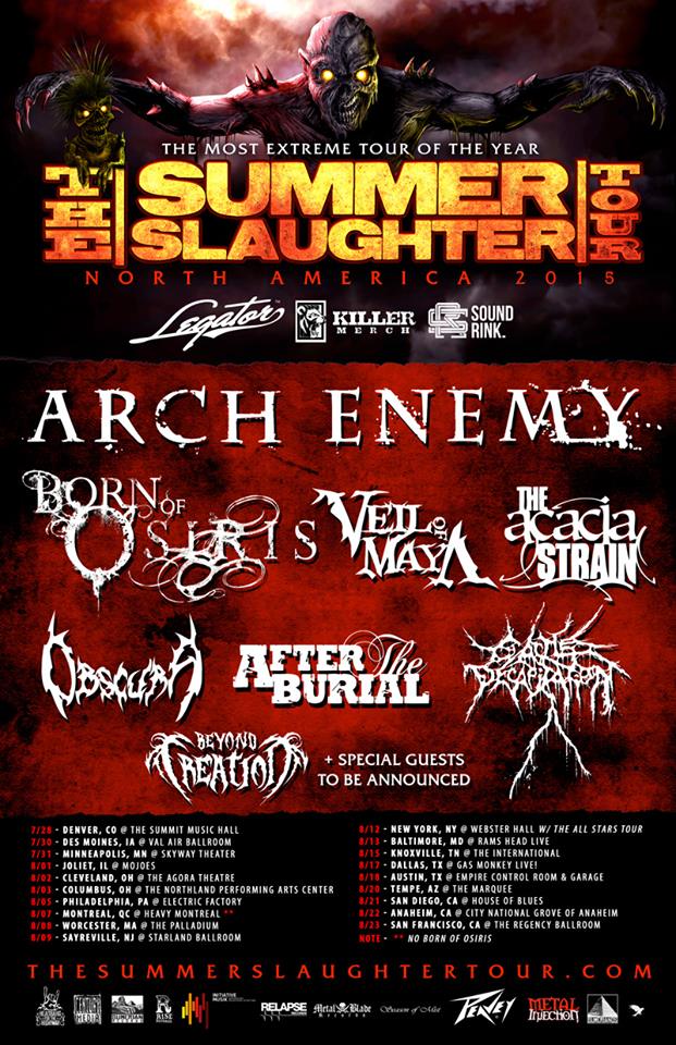 Summer Slaughter Tour 2015 - poster