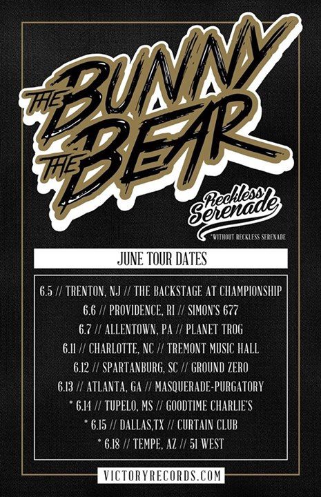The Bunny The Bear - U.S. Summer Tour 2015 - poster