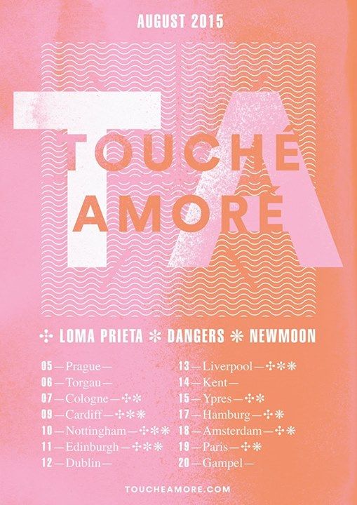 Touché Amoré - 2015 Tour Poster