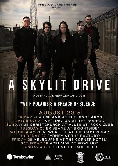 A Skylit Drive - Austuralian Tour 2015 - poster