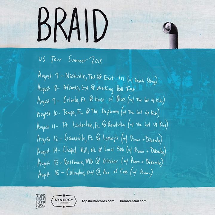 Braid - U.S. Summer Tour - Poster - 2015