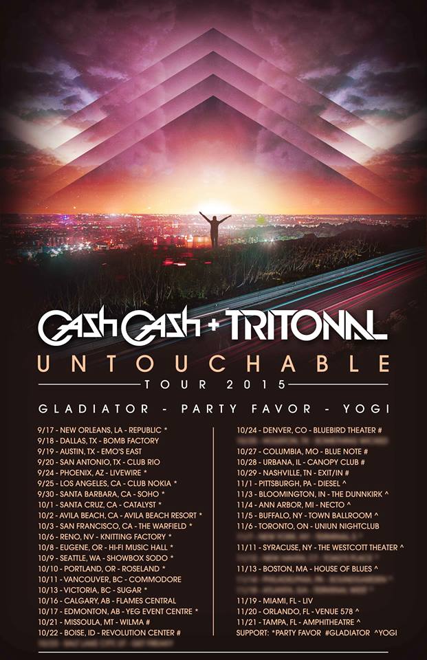 Cash Cash - Untouchable Tour With Tritonal - poster