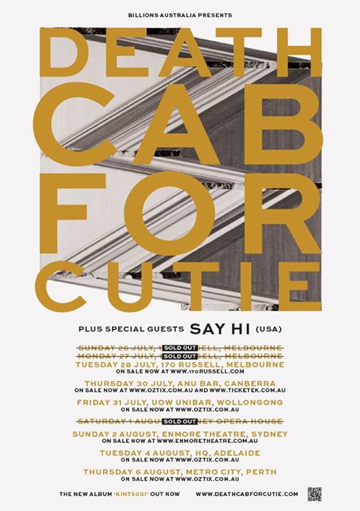 Death Cab for Cutie - 2015 Tour Poster