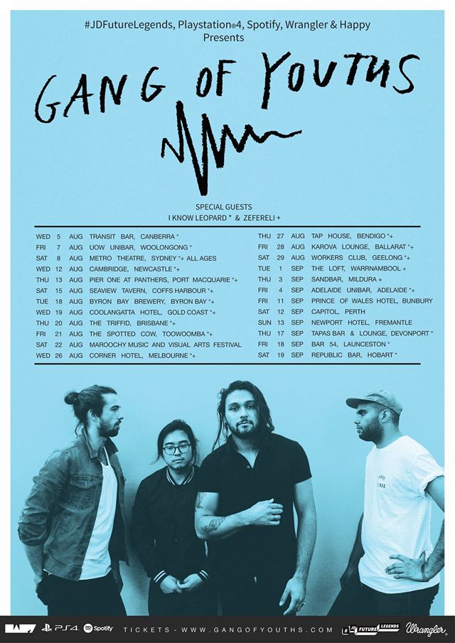 Gang of Youth Australian 2015 tour